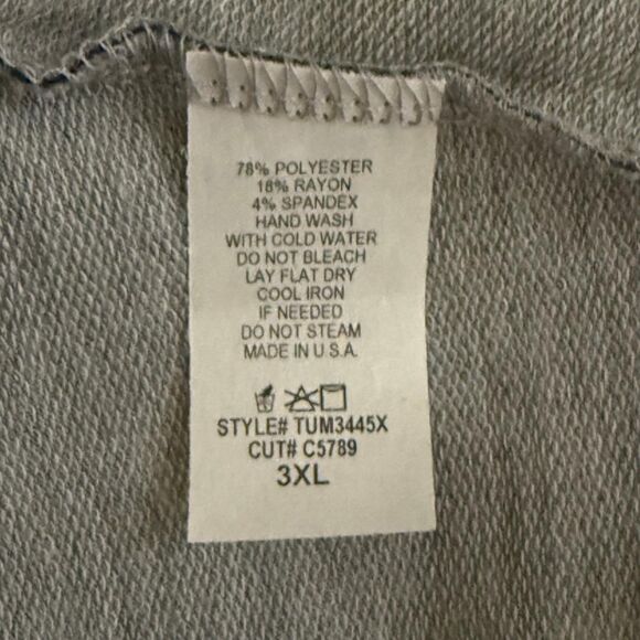 E. Luna Knit Pullover Stripe and Polka Dot Peplum Hem Top, NEW! Size 3X - Picture 7 of 7